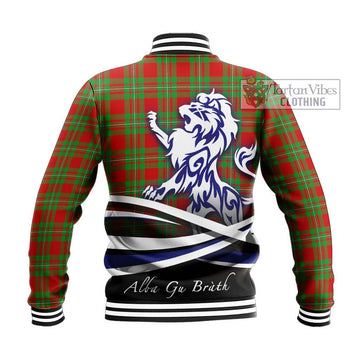 Callander Tartan Baseball Jacket with Alba Gu Brath Regal Lion Emblem - Tartan Vibes Clothing