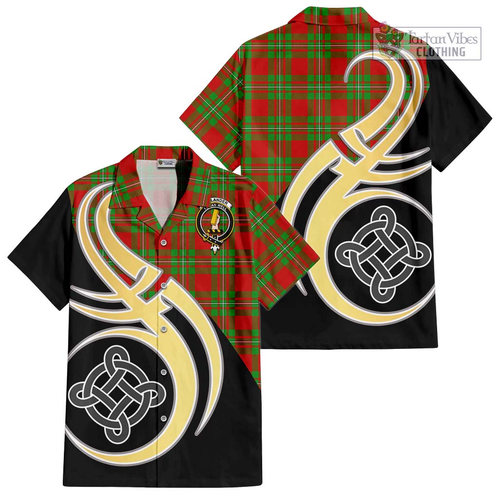 Callander Tartan Hawaiian Shirt with Family Crest and Celtic Symbol Style - Tartan Vibes Clothing
