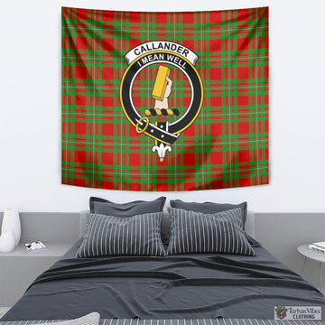Callander Tartan Tapestry Wall Hanging and Home Decor for Room with Family Crest