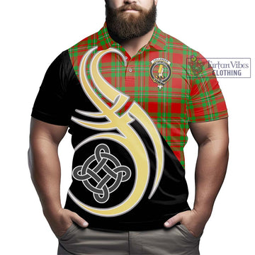 Callander Tartan Polo Shirt with Family Crest and Celtic Symbol Style - Tartan Vibes Clothing