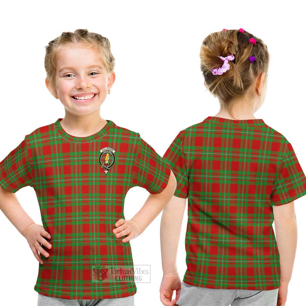 Callander Tartan Kid T-Shirt with Family Crest - Tartan Vibes Clothing