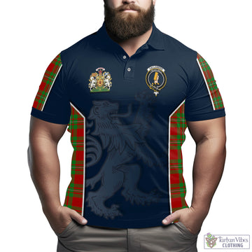 Callander Tartan Men's Polo Shirt with Family Crest and Lion Rampant Vibes Sport Style - Tartan Vibes Clothing