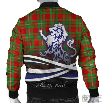 Callander Tartan Bomber Jacket with Alba Gu Brath Regal Lion Emblem - Tartan Vibes Clothing