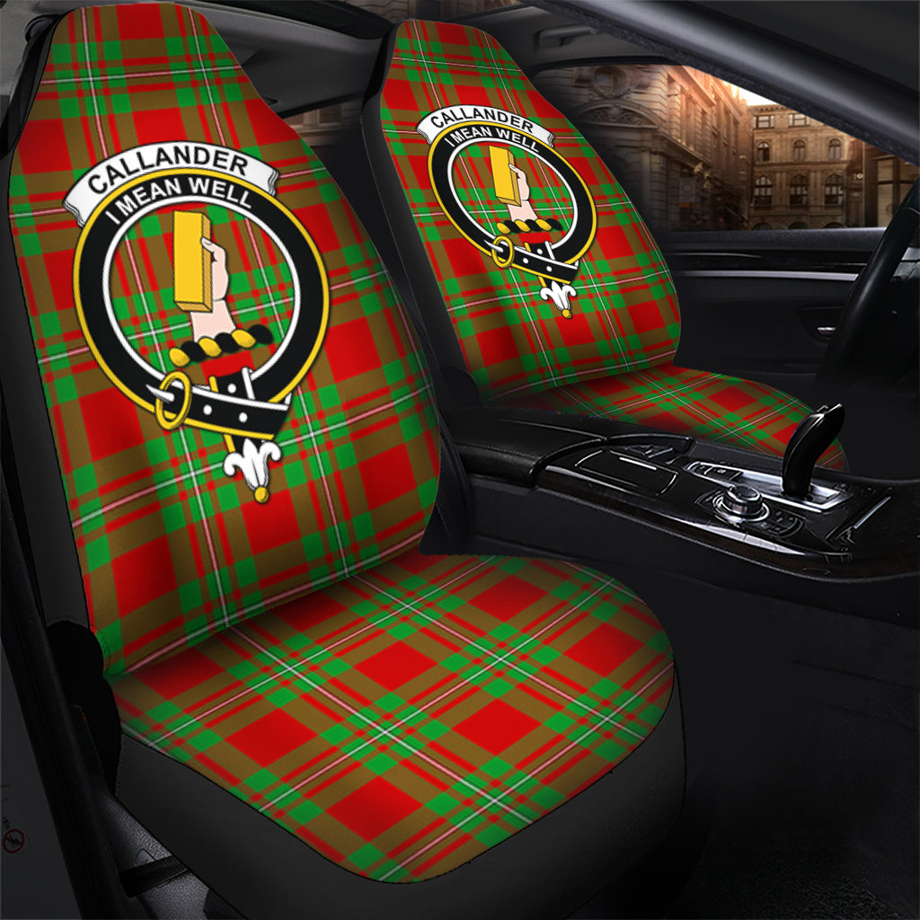 Callander Tartan Car Seat Cover with Family Crest - Tartan Vibes Clothing