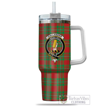 Callander Tartan Tumbler with Handle with Family Crest