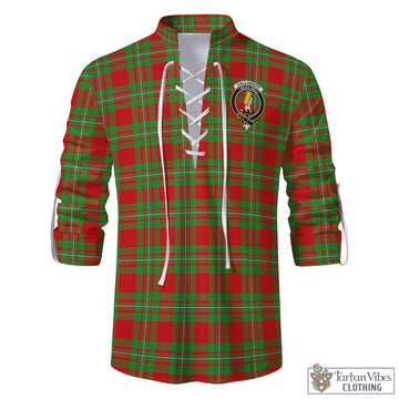 Callander Tartan Men's Scottish Traditional Jacobite Ghillie Kilt Shirt with Family Crest - Tartan Vibes Clothing