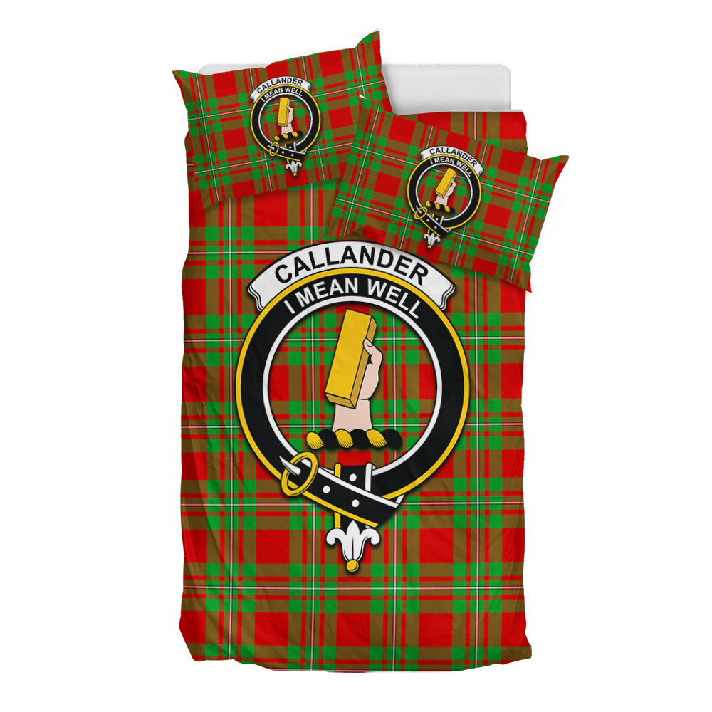 Callander Tartan Bedding Set with Family Crest - Tartan Vibes Clothing