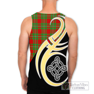 Callander Tartan Men's Tank Top with Family Crest and Celtic Symbol Style - Tartan Vibes Clothing