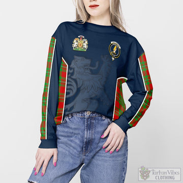 Callander Tartan Sweater with Family Crest and Lion Rampant Vibes Sport Style