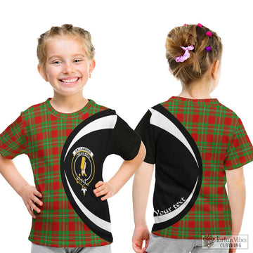 Callander Tartan Kid T-Shirt with Family Crest Circle Style - Tartan Vibes Clothing