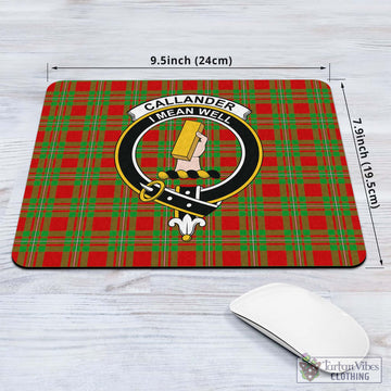 Callander Modern Tartan Mouse Pad with Family Crest