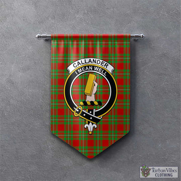 Callander Tartan Gonfalon, Tartan Banner with Family Crest - Tartan Vibes Clothing