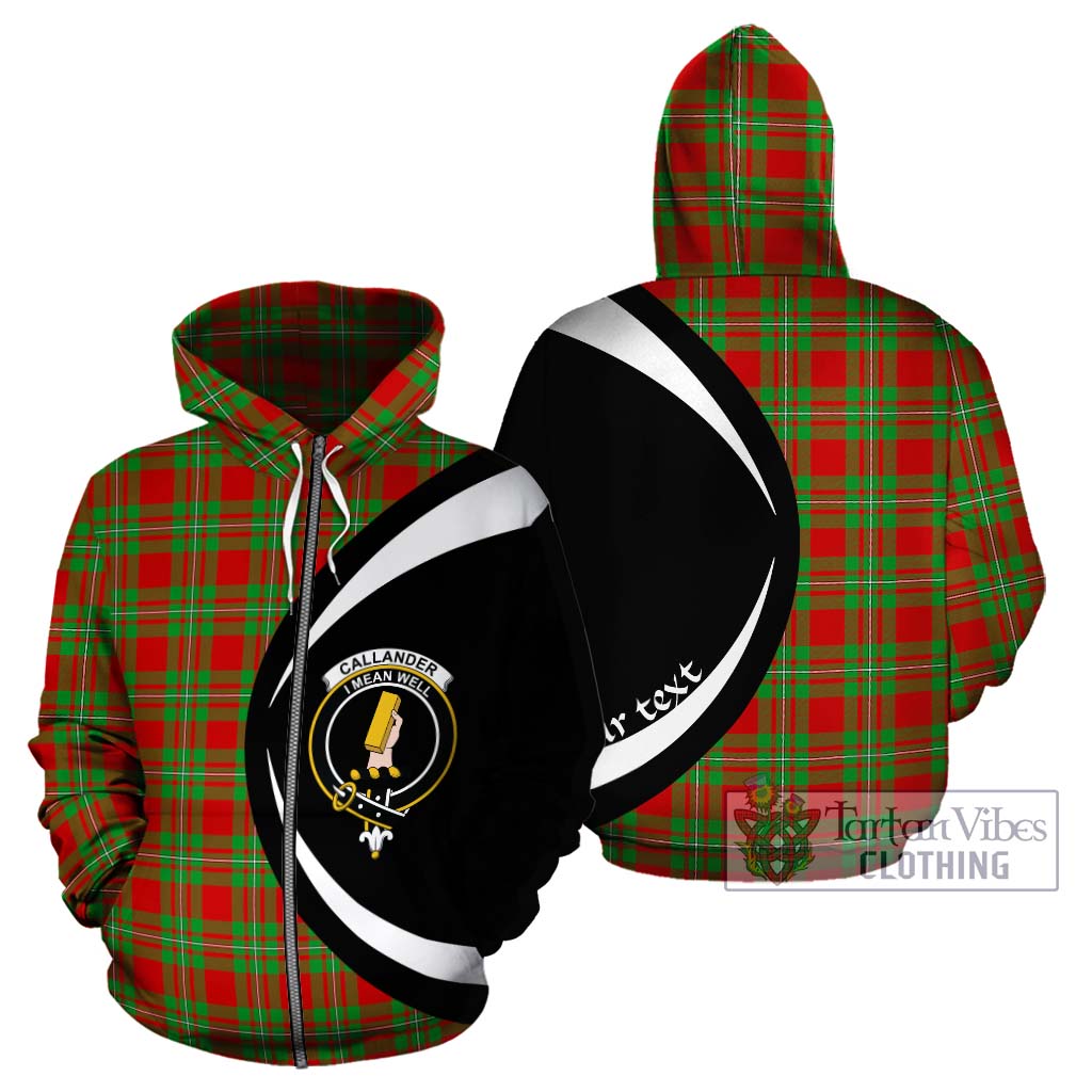 Callander Tartan Hoodie with Family Crest Circle Style - Tartan Vibes Clothing