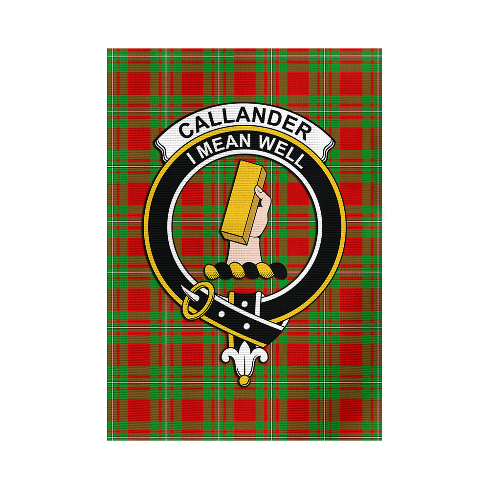 Callander Modern Tartan Flag with Family Crest