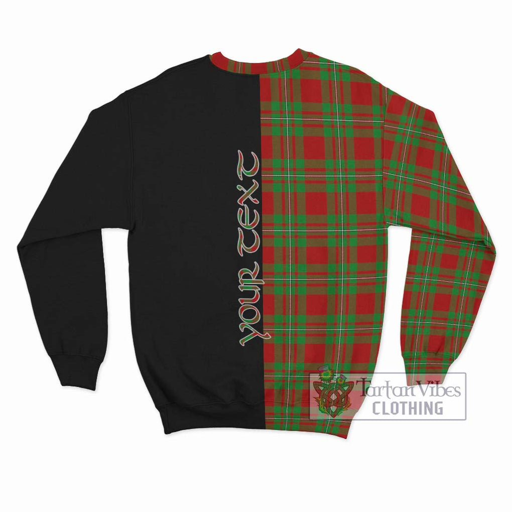 Callander Tartan Sweatshirt with Family Crest and Half Of Me Style - Tartan Vibes Clothing