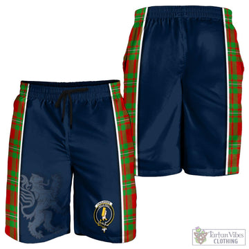 Callander Tartan Men's Shorts with Family Crest and Lion Rampant Vibes Sport Style - Tartan Vibes Clothing