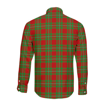 Callander Tartan Long Sleeve Button Up Shirt with Family Crest - Tartan Vibes Clothing