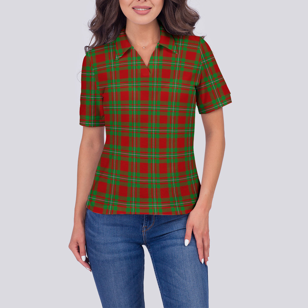 Callander Modern Tartan Polo Shirt For Women