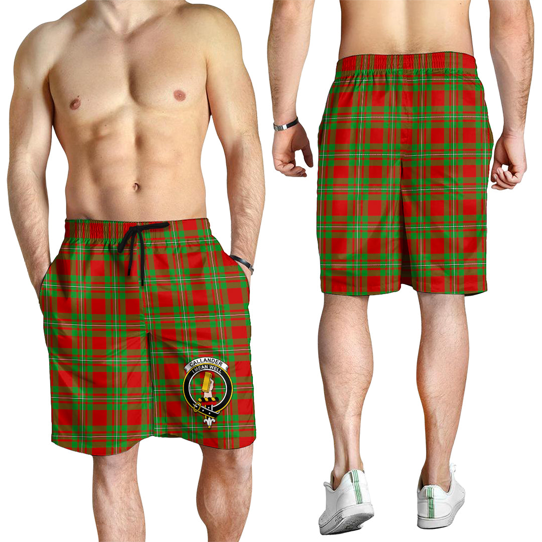 Callander Tartan Mens Shorts with Family Crest - Tartan Vibes Clothing