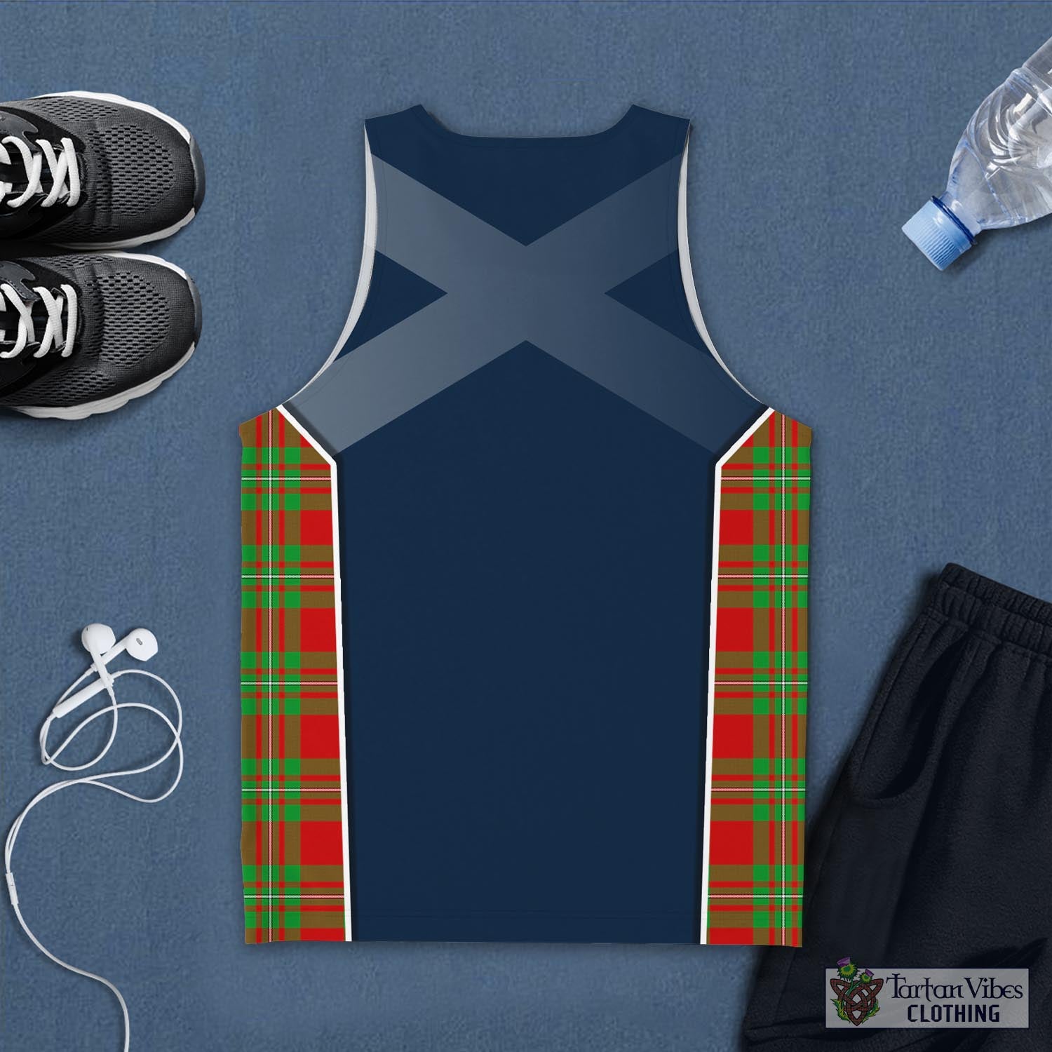 Callander Tartan Men's Tanks Top with Family Crest and Scottish Thistle Vibes Sport Style - Tartan Vibes Clothing