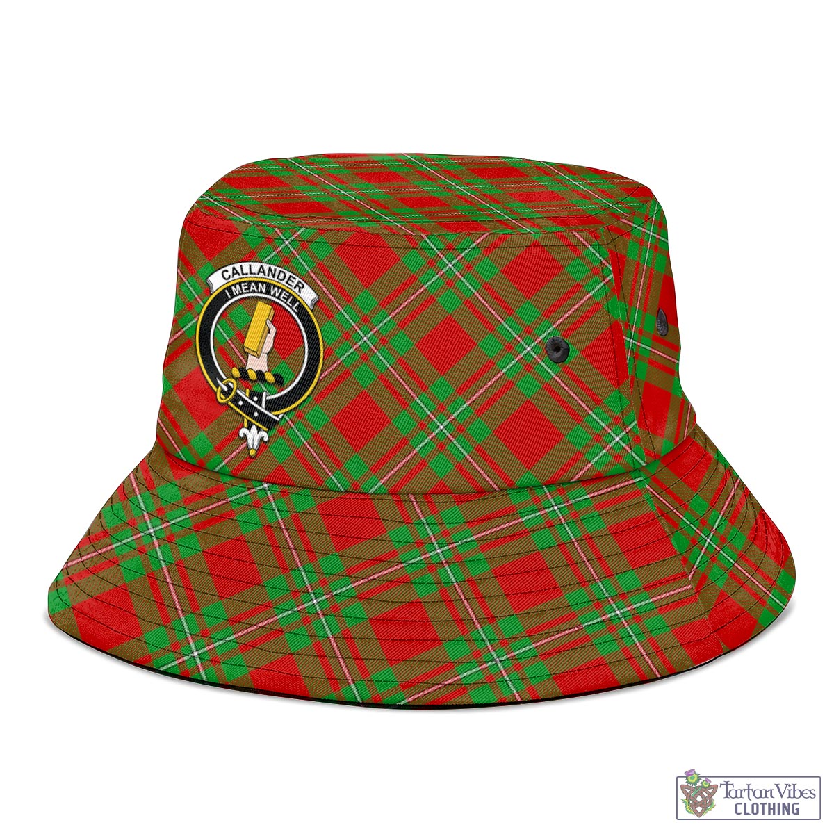 Callander Tartan Bucket Hat with Family Crest - Tartan Vibes Clothing