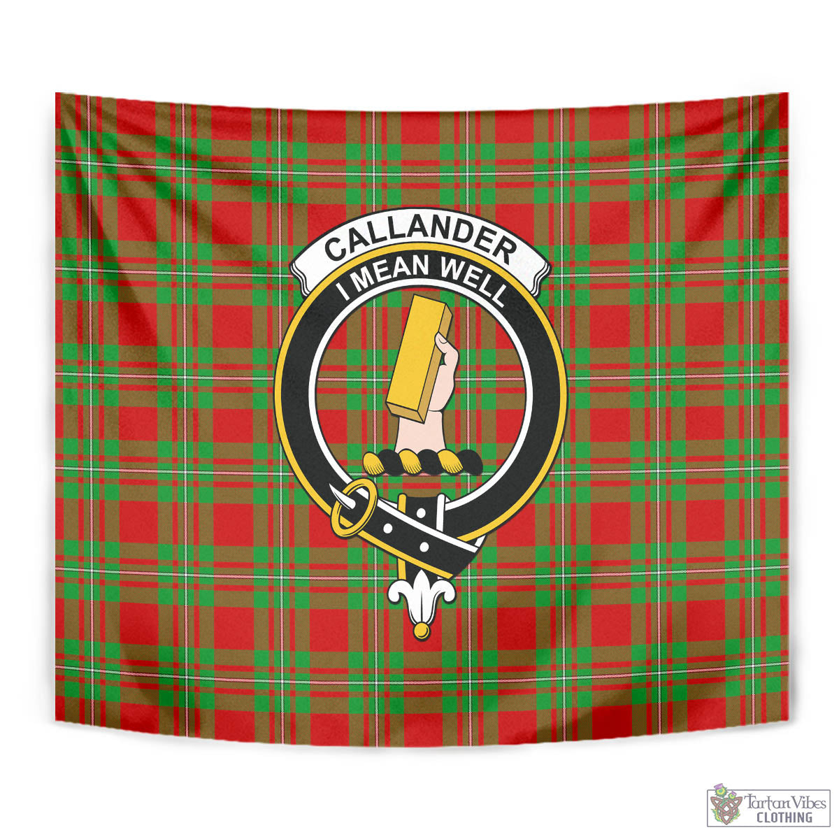Callander Tartan Tapestry Wall Hanging and Home Decor for Room with Family Crest - Tartan Vibes Clothing
