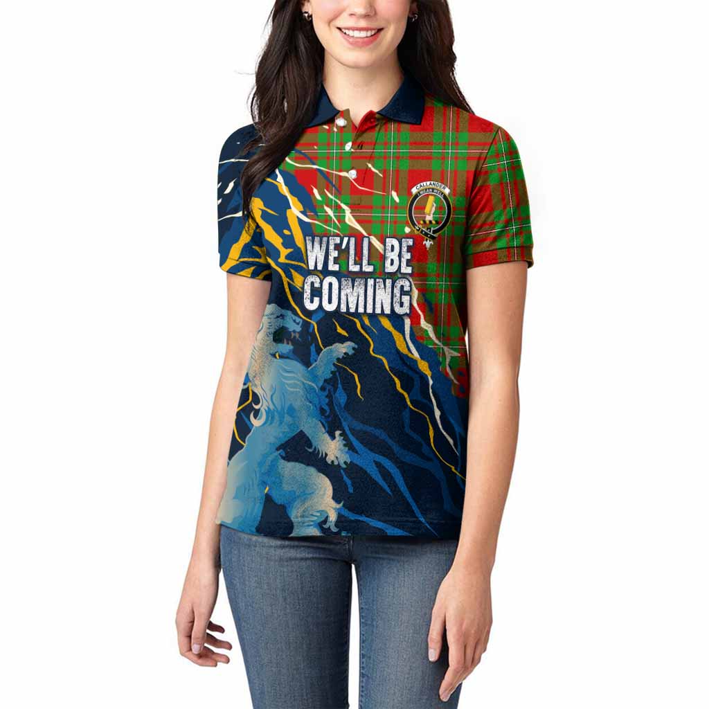 Callander Scotland Tartan Women Polo Shirt WC2026 Football - We'll Be Coming
