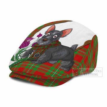 Callander Scottish Terrier Tartan Flat Cap, Jeff Cap Thistle Heritage Art - Tartan Vibes Clothing