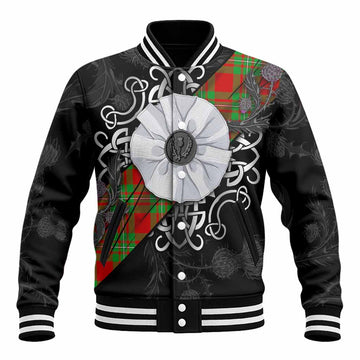 Callander Tartan Baseball Jacket Jacobite White Rose