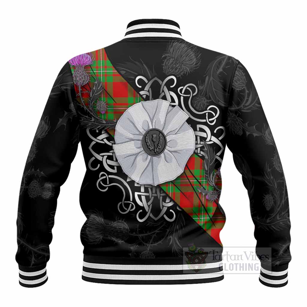 Callander Tartan Baseball Jacket Jacobite White Rose