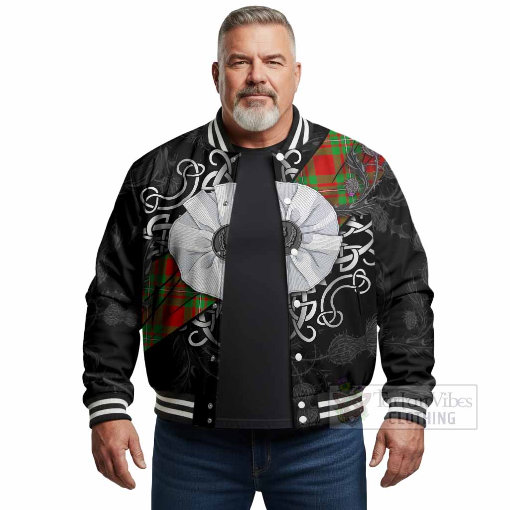 Callander Tartan Baseball Jacket Jacobite White Rose