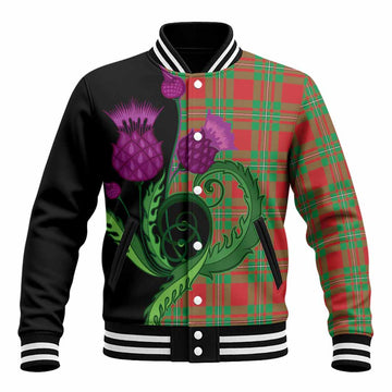Callander Tartan Baseball Jacket Traditional Scottish Thistle Unisex - Tartan Vibes Clothing