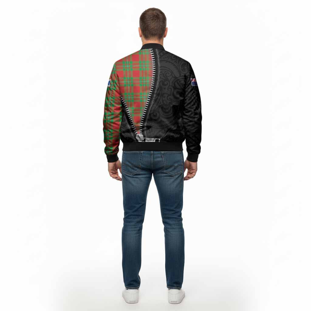 Callander Tartan Bomber Jacket New Zealand Pattern Unique Zipper Stylized