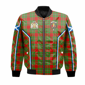 Callander Tartan Crest Bomber Jacket Scotland Coat of Arm Flag Style - Tartan Vibes Clothing