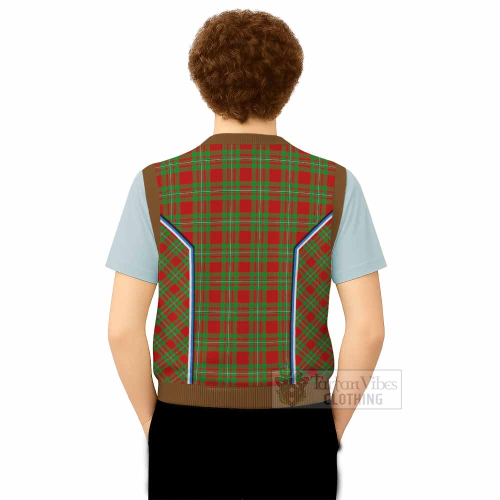Callander Tartan Crest Knitted V-Neck Vest Scotland Coat of Arm Flag Style - Tartan Vibes Clothing