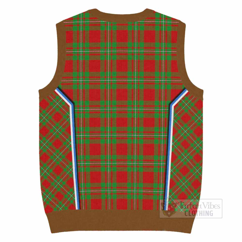 Callander Tartan Crest Knitted V-Neck Vest Scotland Coat of Arm Flag Style - Tartan Vibes Clothing