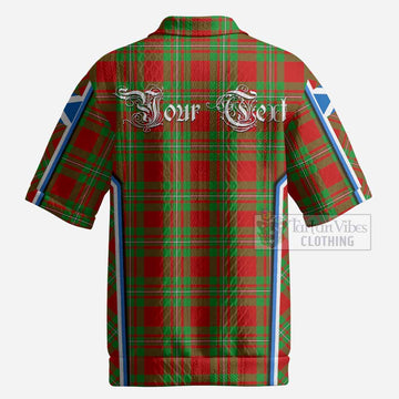 Callander Tartan Crest Men’s Polo Sweater Top Scotland Coat of Arm Flag Style