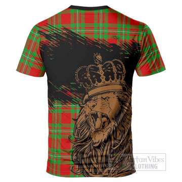 Callander Tartan Crest T-Shirt Crowned Lion Heritage Style