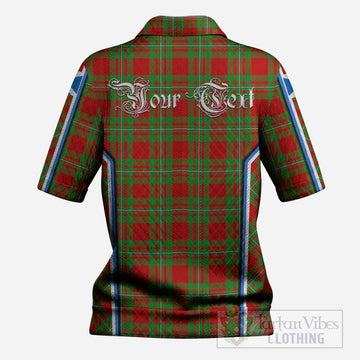 Callander Tartan Crest Women’s Polo Sweater Top Scotland Coat of Arm Flag Style
