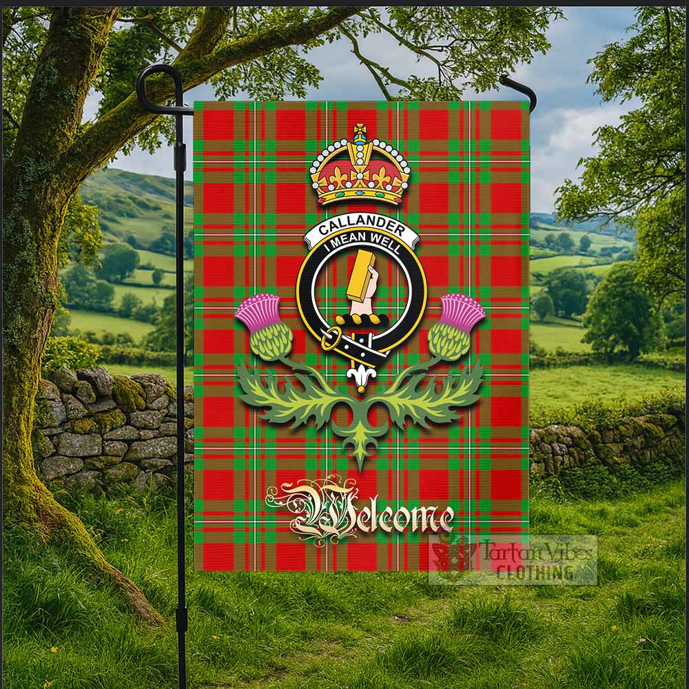 Callander Tartan Family Crest Garden Flag Royal Thistle Welcome Style - Tartan Vibes Clothing