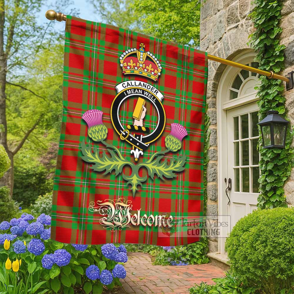 Callander Tartan Family Crest Garden Flag Royal Thistle Welcome Style - Tartan Vibes Clothing