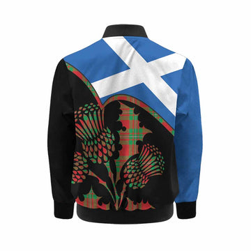 Callander Tartan Family Crest Kid Bomber Jacket Scotland Thistle Floral Flag Style