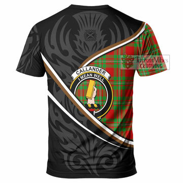 Callander Tartan Family Crest T-shirt Celtic Scottish Thistle Floral