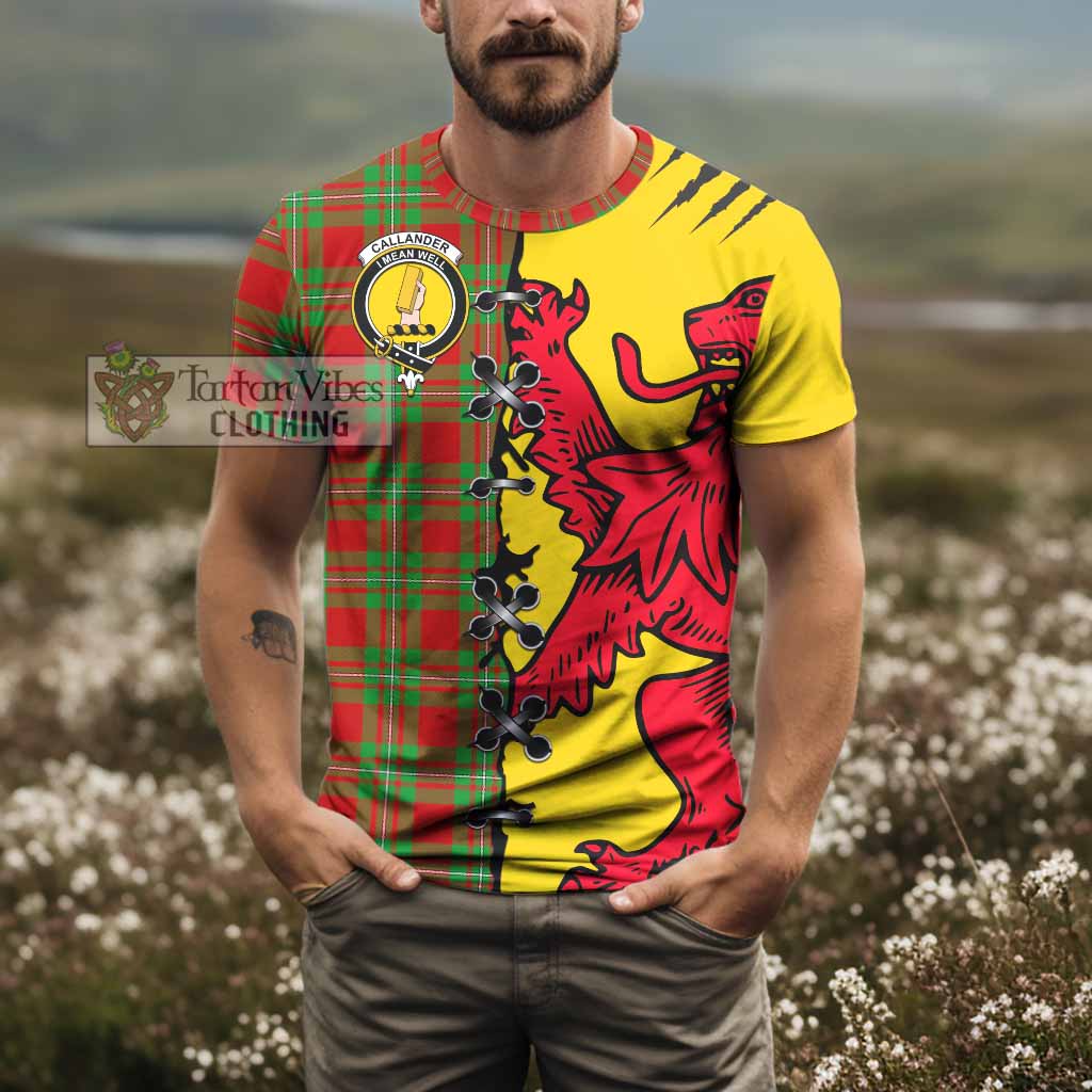 Callander Tartan Family Crest T-shirt Lion Rampant Honor - Tartan Vibes Clothing