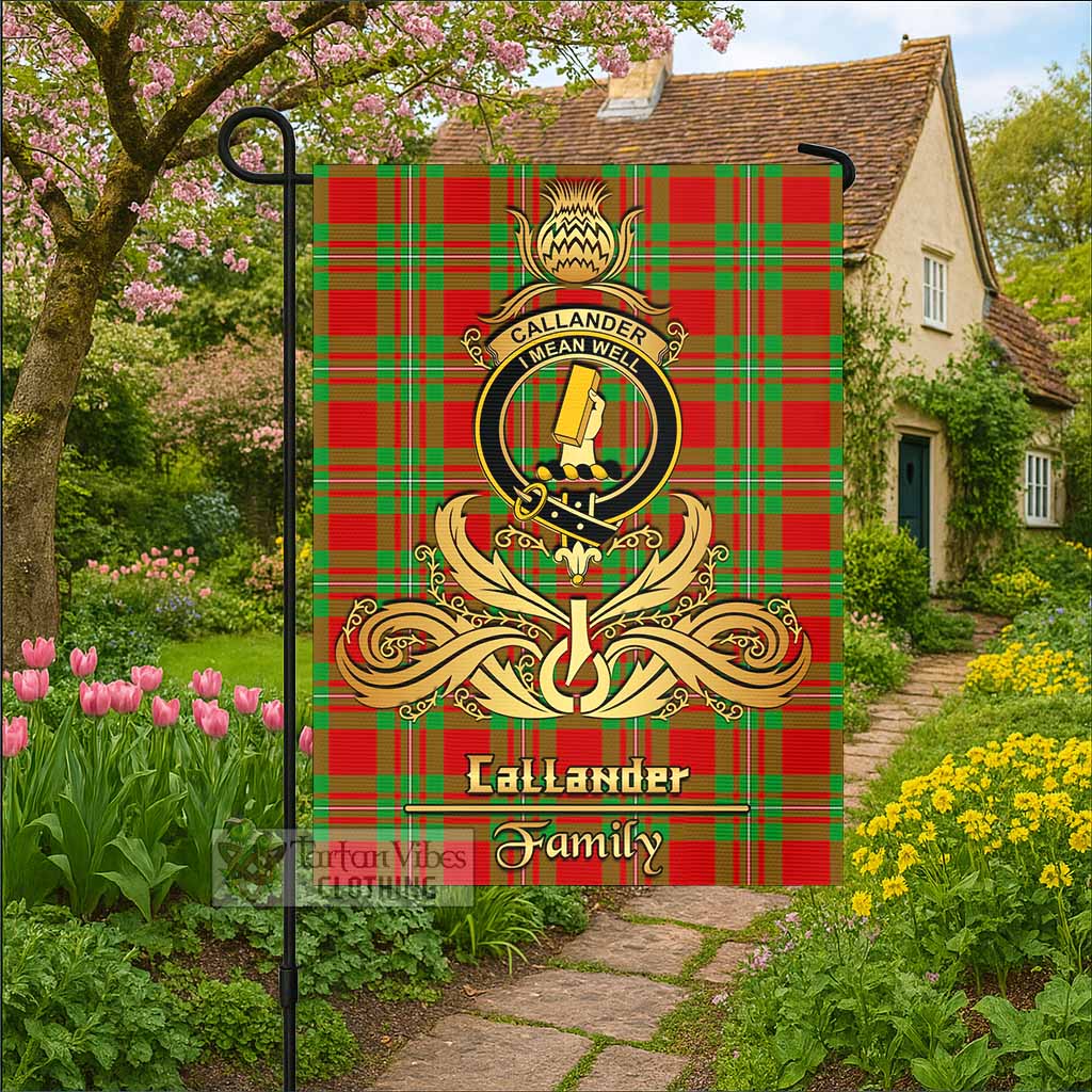 Callander Tartan Garden Flag with Highland Thistle Cherish Family Crest Style - Tartan Vibes Clothing