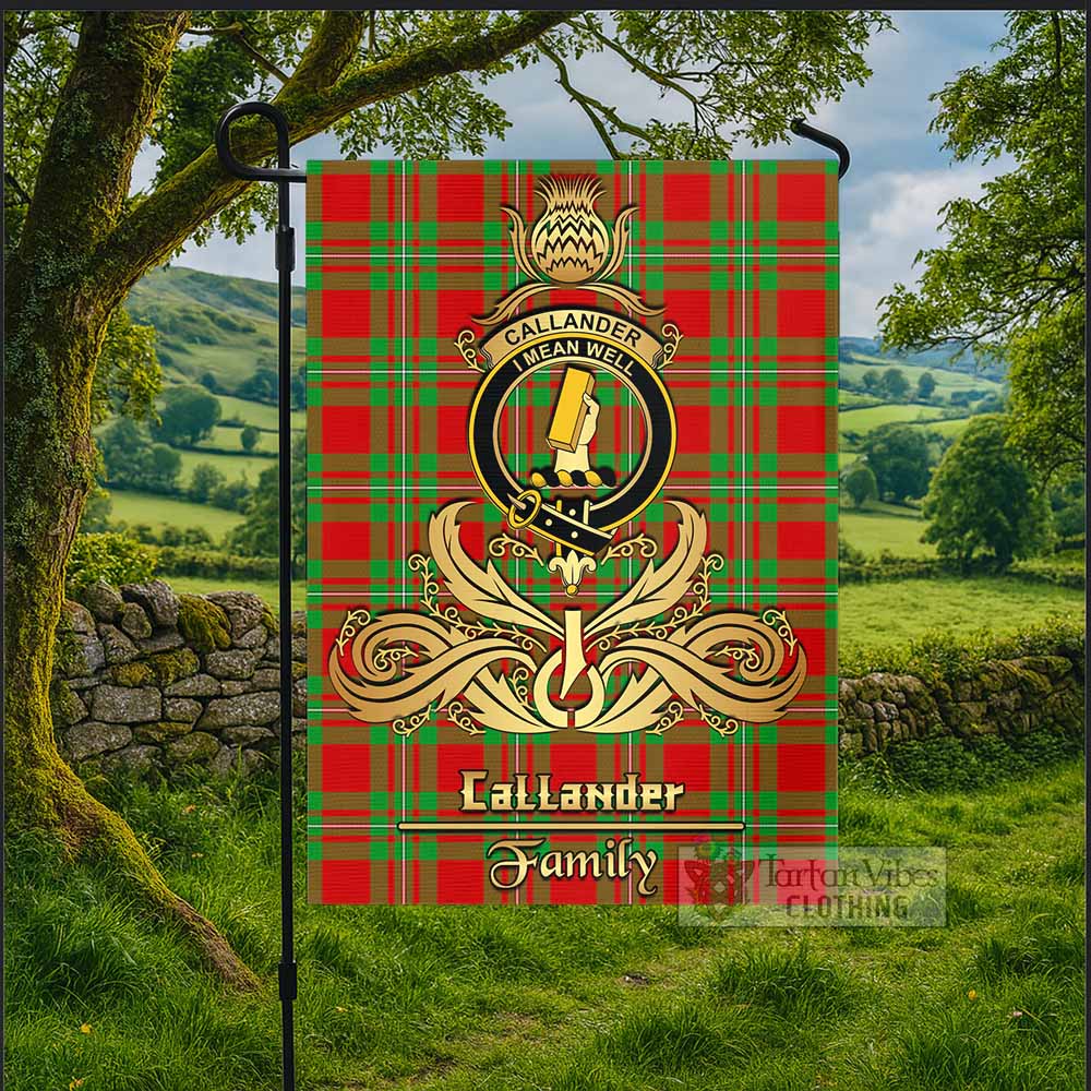 Callander Tartan Garden Flag with Highland Thistle Cherish Family Crest Style - Tartan Vibes Clothing