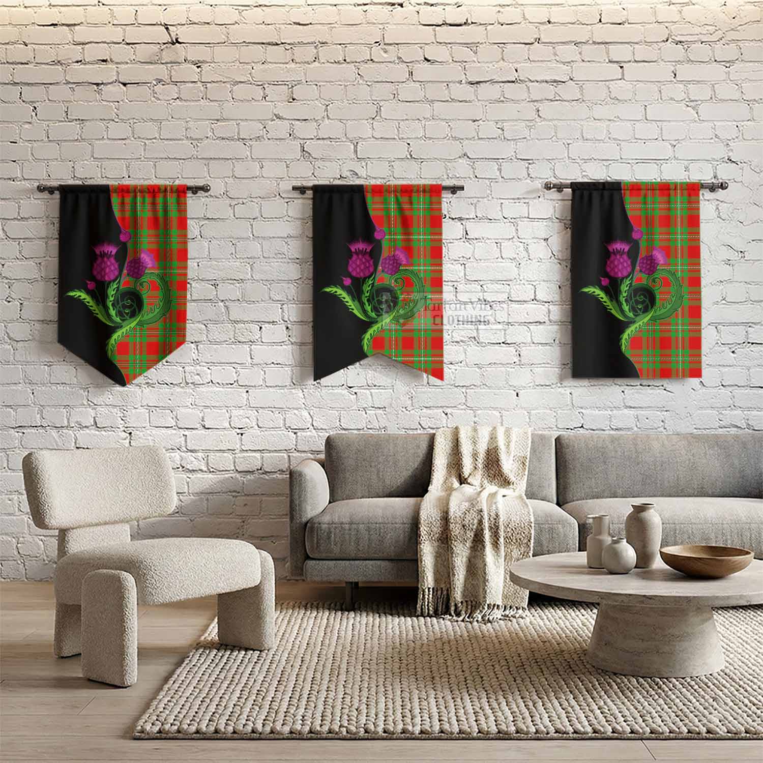 Callander Tartan Gonfalon Traditional Scottish Thistle - Tartan Vibes Clothing