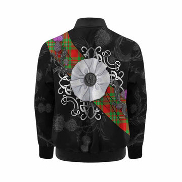 Callander Tartan Kid Bomber Jacket Jacobite White Rose Kid - Tartan Vibes Clothing