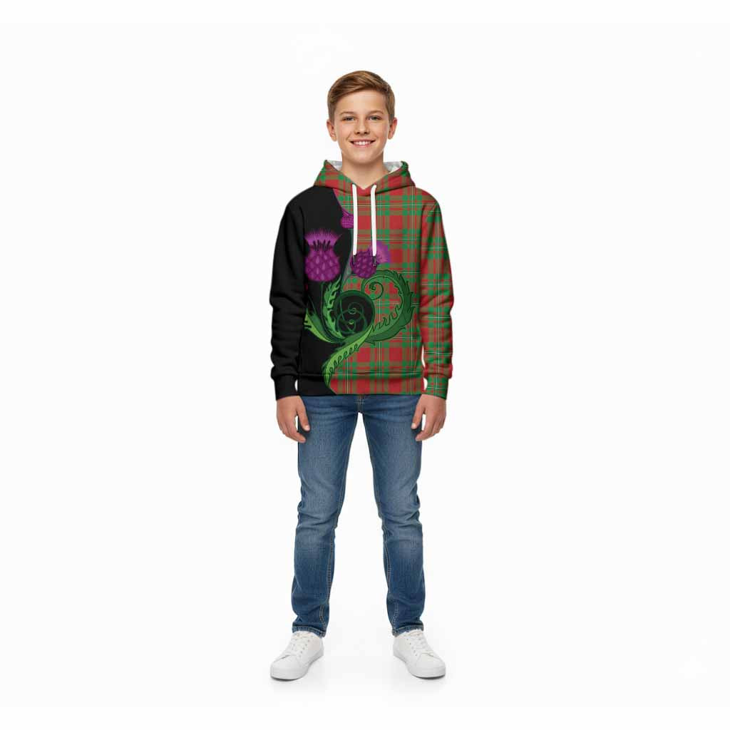 Callander Tartan Kid Hoodie Traditional Scottish Thistle