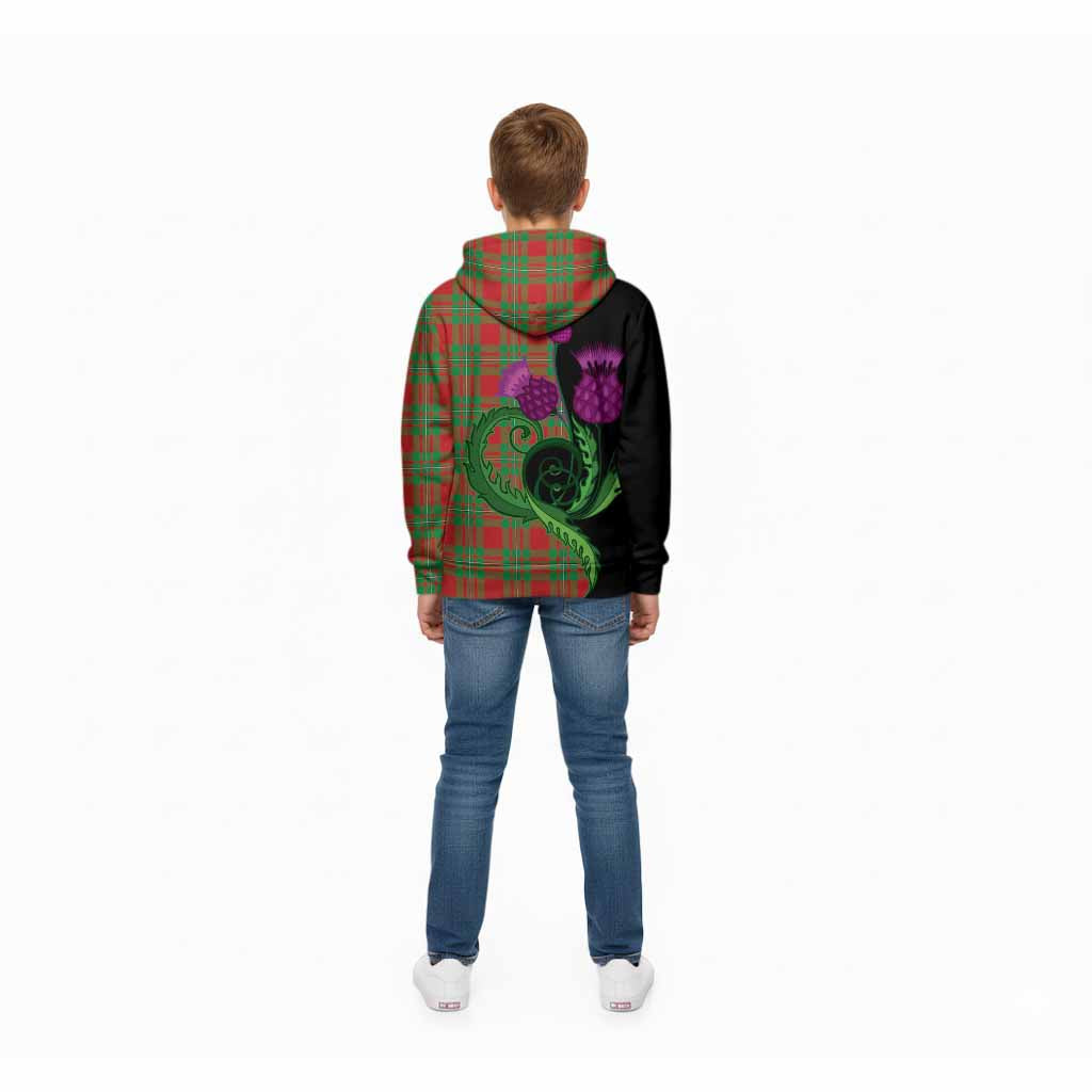 Callander Tartan Kid Hoodie Traditional Scottish Thistle
